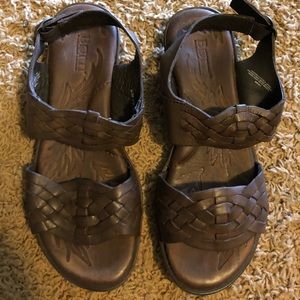 Born brown leather sandals size 8